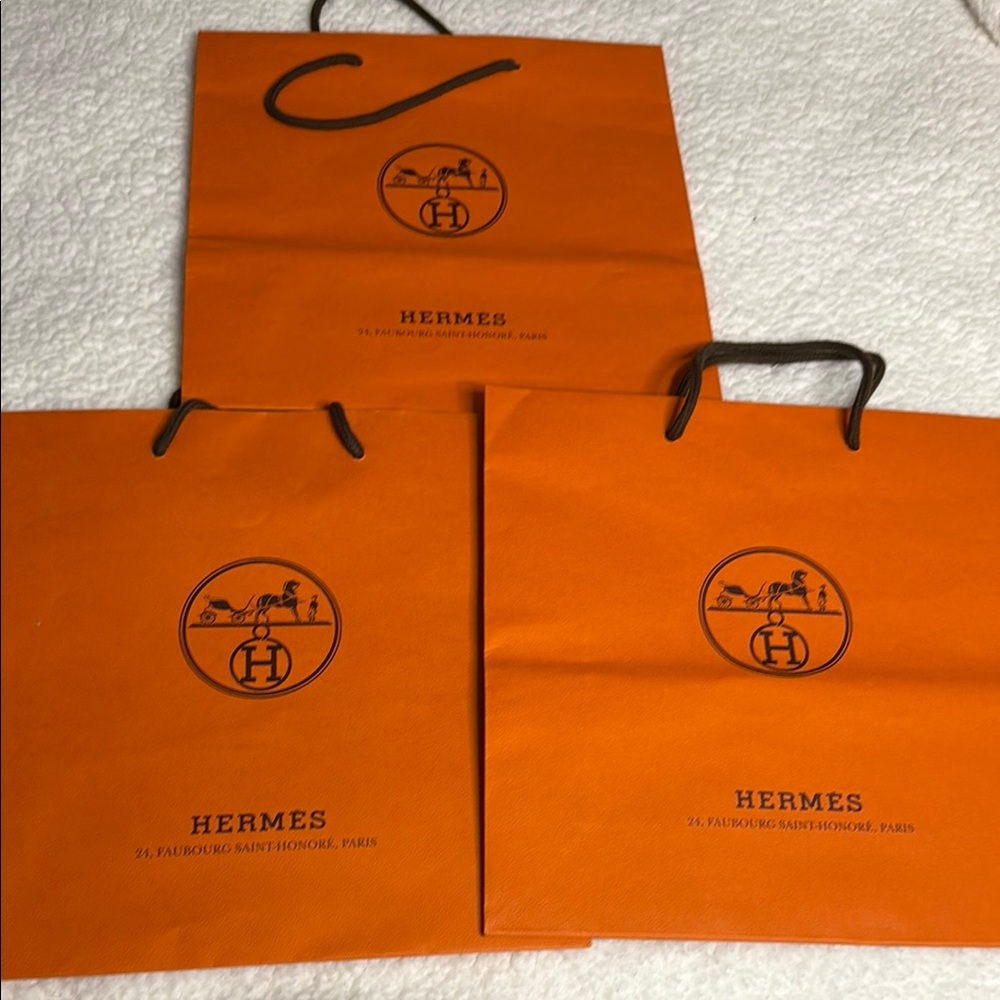 Hermès Orange Luxury Shopping Bags
